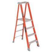 Louisville Ladder 4 ft Fiberglass Pinnacle Platform Ladder, load capacity 300 lbs. Type IA duty rating