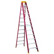 Louisville Ladder 12 ft Fiberglass Step Ladder, load capacity 300 lbs. Type IA duty rating