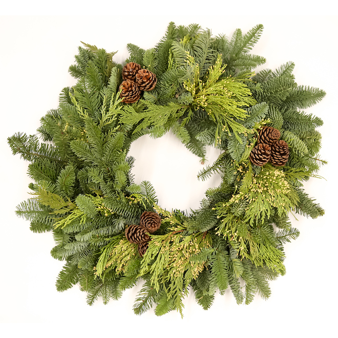 Célébrations BY Landon & Co. Natural Wreath with Berries and Bows - 22-in