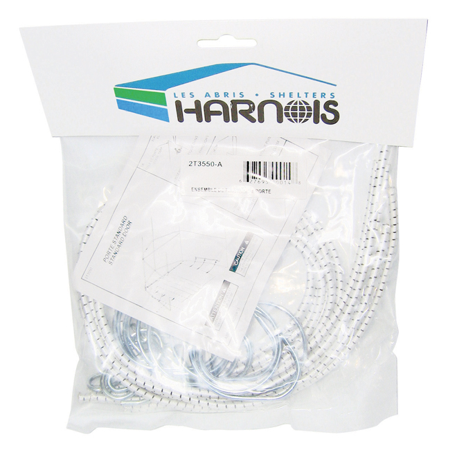 Abris Harnois Elastic Kit - S-Shaped Hooks - 26-in L - Steel - Rings Included