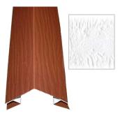 Garniture d'angle extérieur en aluminium Taiga, couleur blanche, 10 pi de long x 1/2 po d'épais
