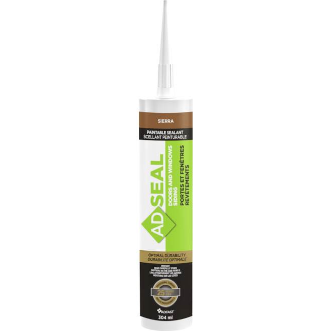 ADSEAL Hybrid Adhesive Sealant for Doors, Windows and Siding - Sierra Brown - 304-ml
