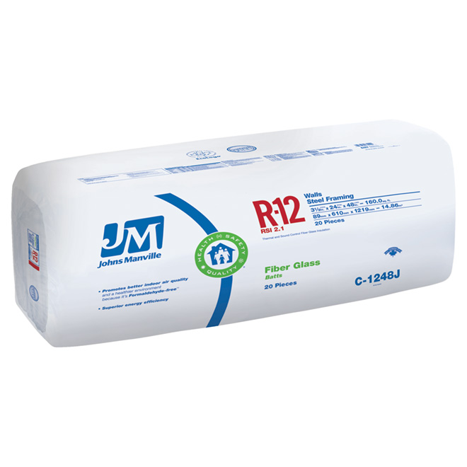 Johns Manville R12 Thermal Reducing Insulation Batts Unfaced