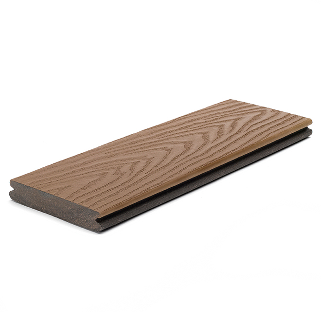 Grooved Terrasse Board - 7/8"x6"x16' - Saddle