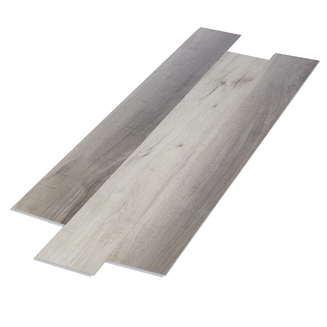 Planches de vinyle Easy Street Rigid imperméables à encliquetage pour plancher, 6 po l. x 48 po L. Decanteur, 10/boîte