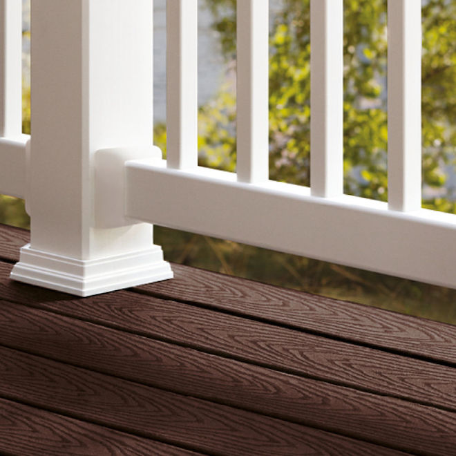 Trex Select Deck Board - Woodland Brown - 7/8-in x 6-in x 12-ft - Grooved Edge