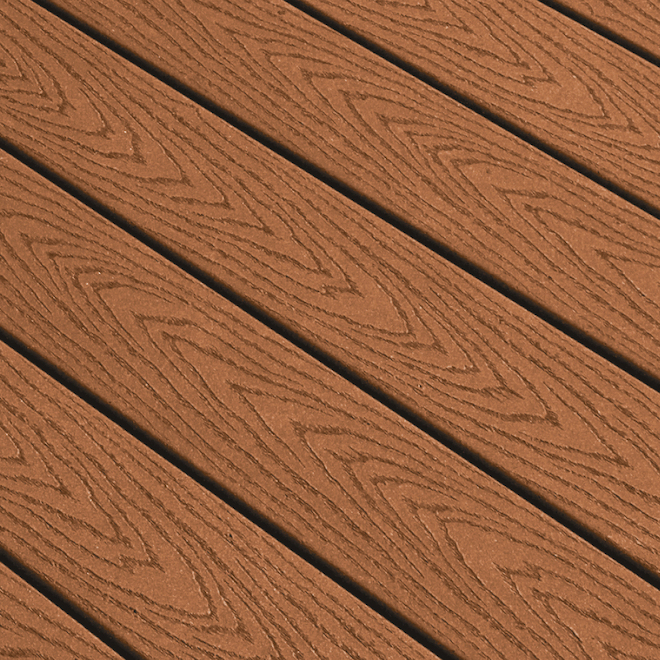 Trex Select Deck Board - Saddle - 7/8-in x 6-in x 20-ft - Grooved Edge