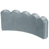 Revelstoke Block Scalloped Tree Ring - Cement - Grey - Decorative Edging Stone