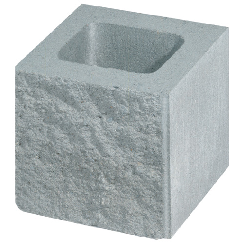 REVELSTOKE BLOCK Split Face Block 8'' x 8'' x 8'' Grey 33010077 RONA
