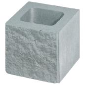 Revelstoke Split Face Block - Grey - Square - 20.32-cm H x 20.32-cm W x 20.32-cm L