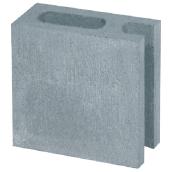 Revelstoke Concrete Block - Half - Grey - 20.32-cm H x 20.32-cm W x 40.64-cm L