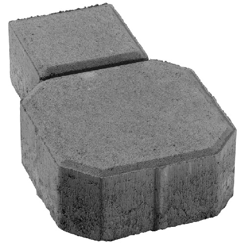Pavé Westcon Cobble, béton, gris, 5 1/2 po l. x 9 po L. x 2 3/8 po p.
