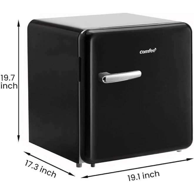 Comfee Retro-Style Mini-Refrigerator 1.6-cu.ft. - Black