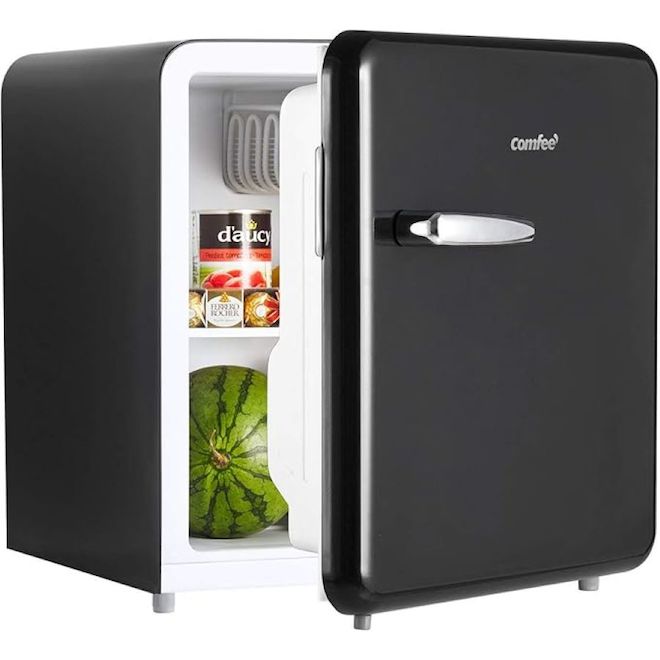 Comfee Retro-Style Mini-Refrigerator 1.6-cu.ft. - Black