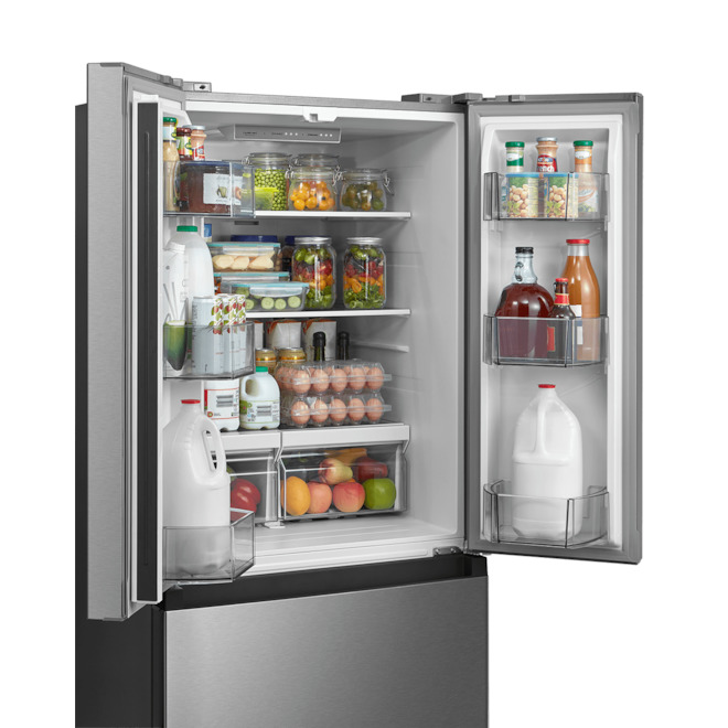 Midea 18.4-ft³ Standard-Depth French-Door Refrigerator - Stainless