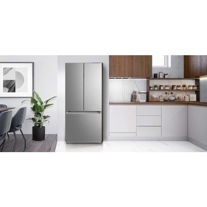 Midea 18.4-ft³ Standard-Depth French-Door Refrigerator - Stainless