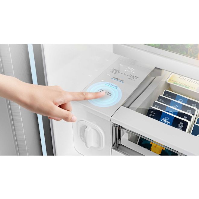 Midea 36-in 31.5-ft³ Standard-Depth French-Door Refrigerator - Stainless Steel