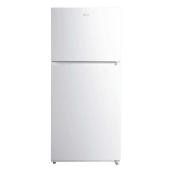 Réfrigérateur à congélateur supérieur 18,1 pi³ Midea 30 po profondeur standard à tablettes en verre, blanc