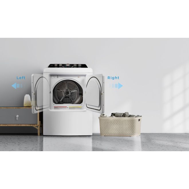 Midea 6.7-ft³ Electric Dryer with Sensor Drying - White