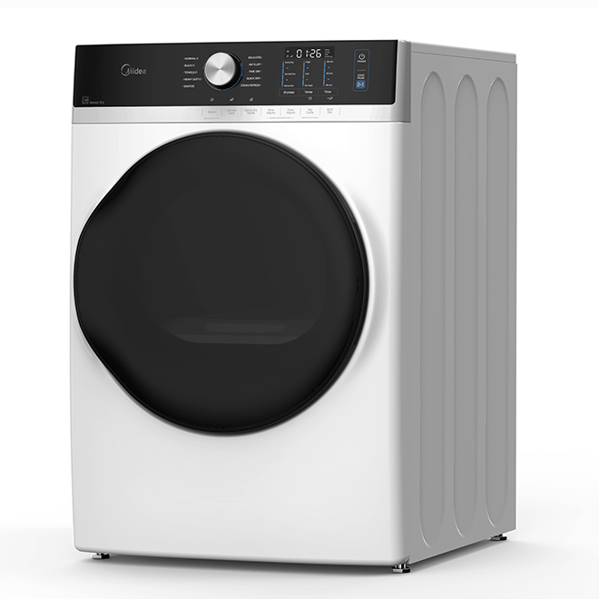 MIDEA Electric Dryer 8-ft³ Eco Dry with Sensor Dry and Steam Function - Metallic Grey