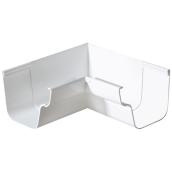 Gouttière d'angle intérieur K-Snap de Plastmo en vinyle blanc de 4 1/2 po