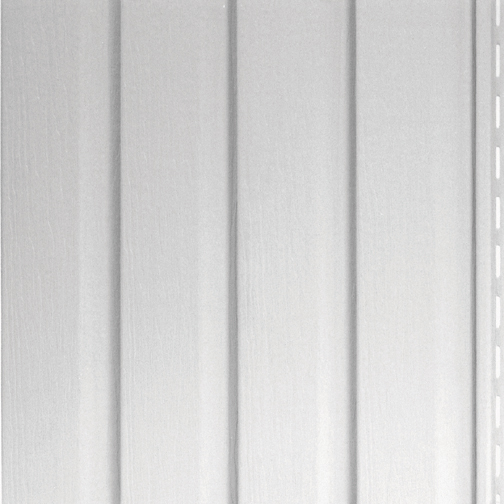 Kaycan Elegance Vinyl Siding D5 - White - Vertical Siding - 12-in L x 10-in W