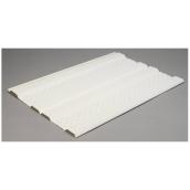 Panneau de soffite ventilé Kaycan, vinyle de couleur blanche, 12 pi de long x 16 po de large