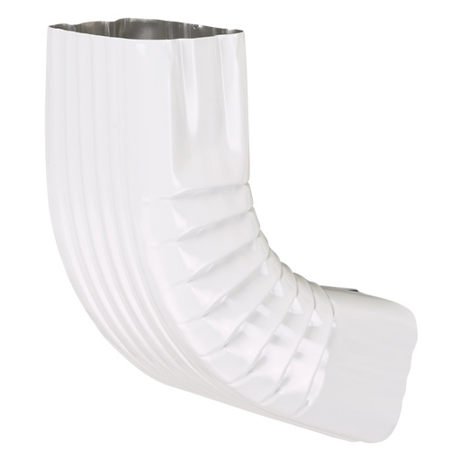 Kaycan Gutter Front Square Elbow - White - Aluminum - 1 Per Pack - 2-in L x 3-in W