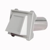 Conduit d'évacuation pour sécheuse avec couvercle Kaycan, vinyle de couleur blanche, 8 po x 10 po