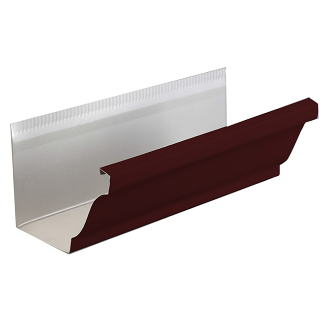 Kaycan Aluminum Gutter 4in x 10ft Chocolate Brown 214037 RONA