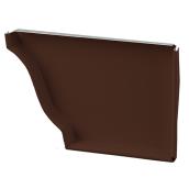 Kaycan Aluminum Right Hand Gutter End Cap - 4-in - Chocolate Brown