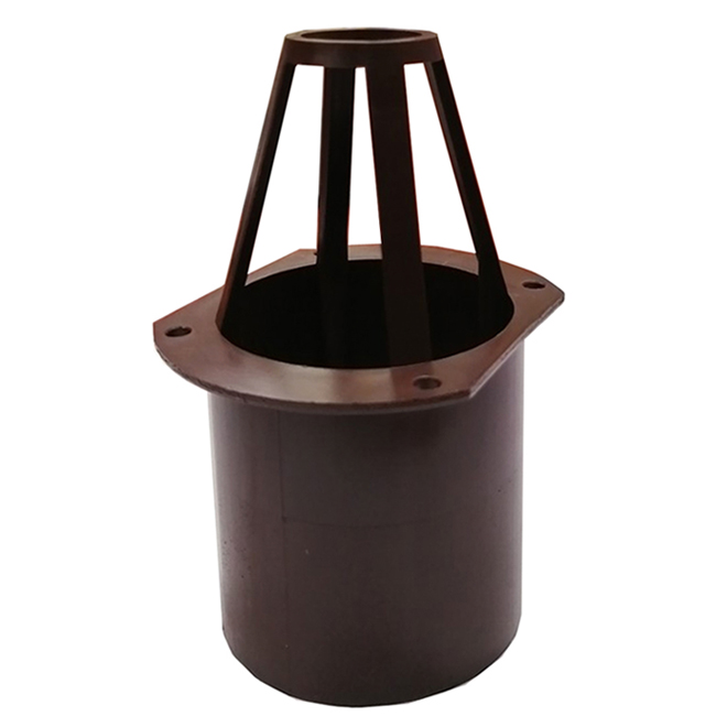 Kaycan Round Aluminum Gutter Outlet 2in Dark Brown 257204 RONA
