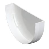 Capuchon d'extrémité pour gouttière demi-ronde Plastmo, blanc, en vinyle, 4 po l.