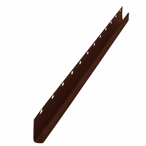 Kaycan Aluminum J Trim P25 - 1/2-in x 1 3/8-in x 12-ft - Chocolate Brown