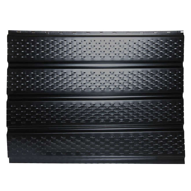 Kaycan Quad 4 Full Vent Soffit of 12ft in Black Aluminum 060915 RONA