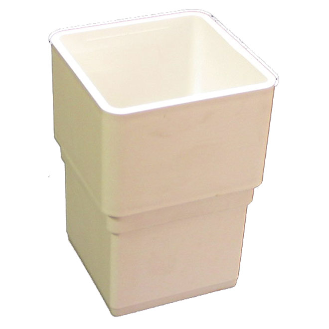 Plastmo Square Downspout Drop Connector - White