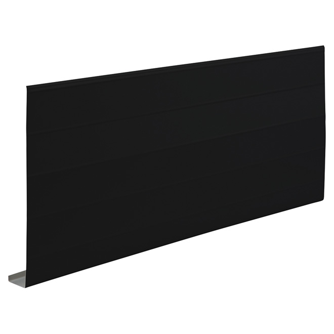 Kaycan Exterior Ribbed Fascia - Aluminum - Flat Black - 118-in L x 6-in W