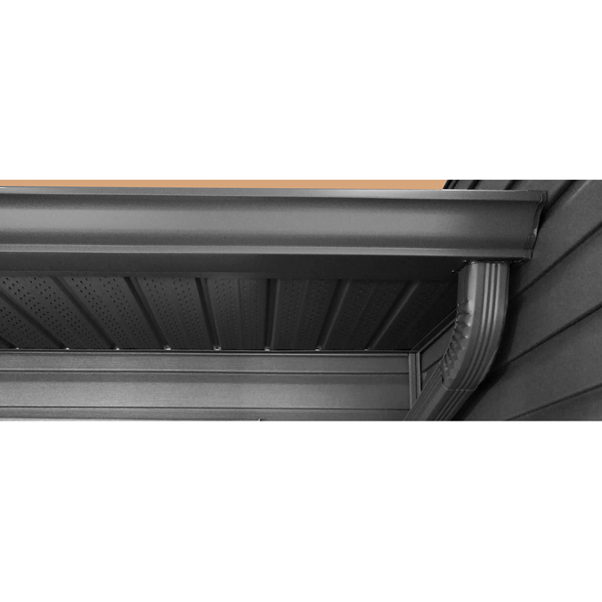 Gouttière Kaycan en aluminium noir mat de 5 po x 120 po