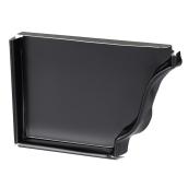 Kaycan  5-in Matte Black Aluminum Traditional Gutter Left End Cap