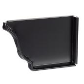 Kaycan 5-in Matte Black Aluminum K-Style Right Gutter End Cap