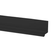 Kaycan Drip Cap in Black Aluminum - 1 5/8 x 2-in x 12-ft