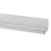 Kaycan Drip Cap in White Aluminum - 1 5/8 x 2-in x 12-ft