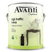 Avanti Supreme Acrylic Latex Interior Paint for High-Traffic Areas - Water-Based - Platinum - Ultra Washable - 3.78 L