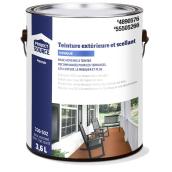 Teinture et scellant d'extérieur à l'acrylique pour le bois Project Source Premium opaque à colorer, 3,6 L