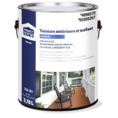 Teinture et scellant d'extérieur à l'acrylique pour le bois Project Source Premium blanche opaque, 3,78 L