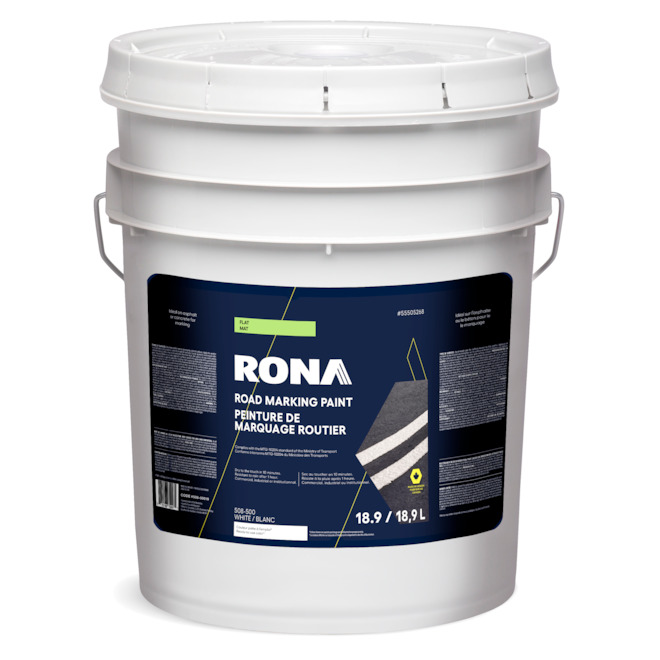 RONA White Water-Based Road Marking Paint - 18-L