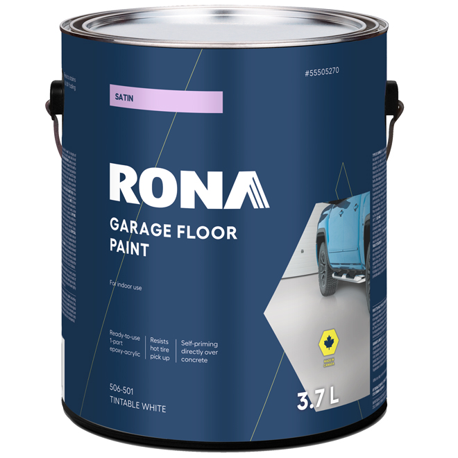 RONA Premium Satin White Epoxy Garage Floor Paint - 3.78 L