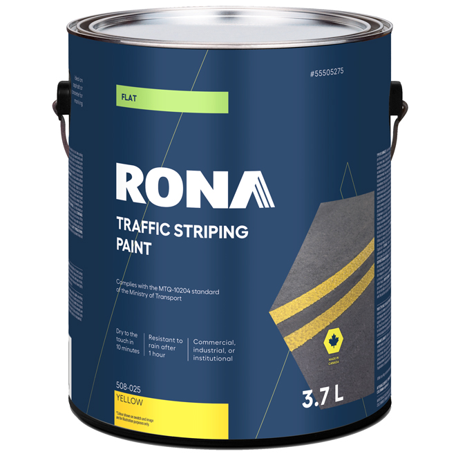 RONA Premium Yellow Low Gloss Water-Based Road Marking Paint - 3.7-L