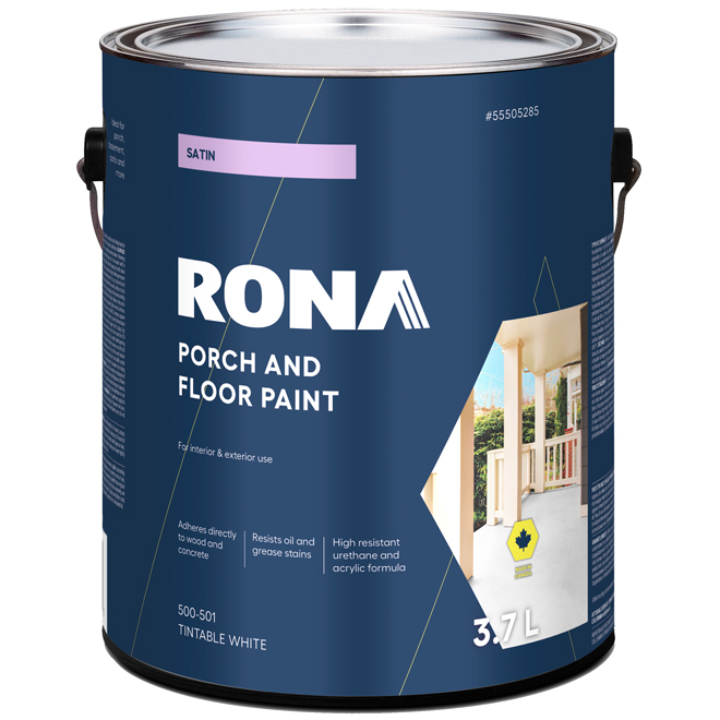 Project Source Premium Satin White Interior/Exterior Porch and Floor