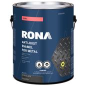 RONA 3.6 L Anti-Rust Oil-Based Metal Enamel Paint - Gloss Black